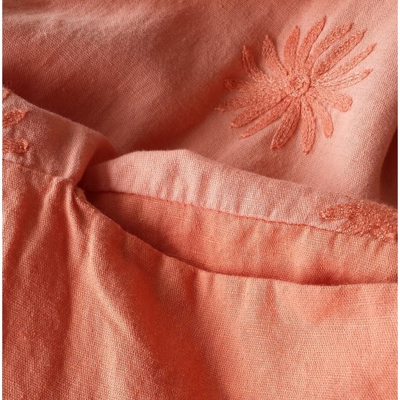 Dance in Paris Linen Embroidery Corral Kimono One size Pockets Italy Long - Picture 6 of 10